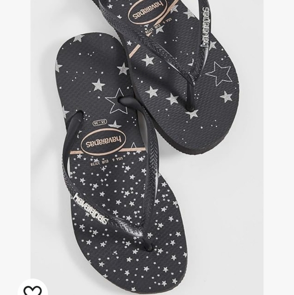 Havaianas Slim Logo Metallic Sandal Black 7/8 & 9/10 - Picture 3 of 5